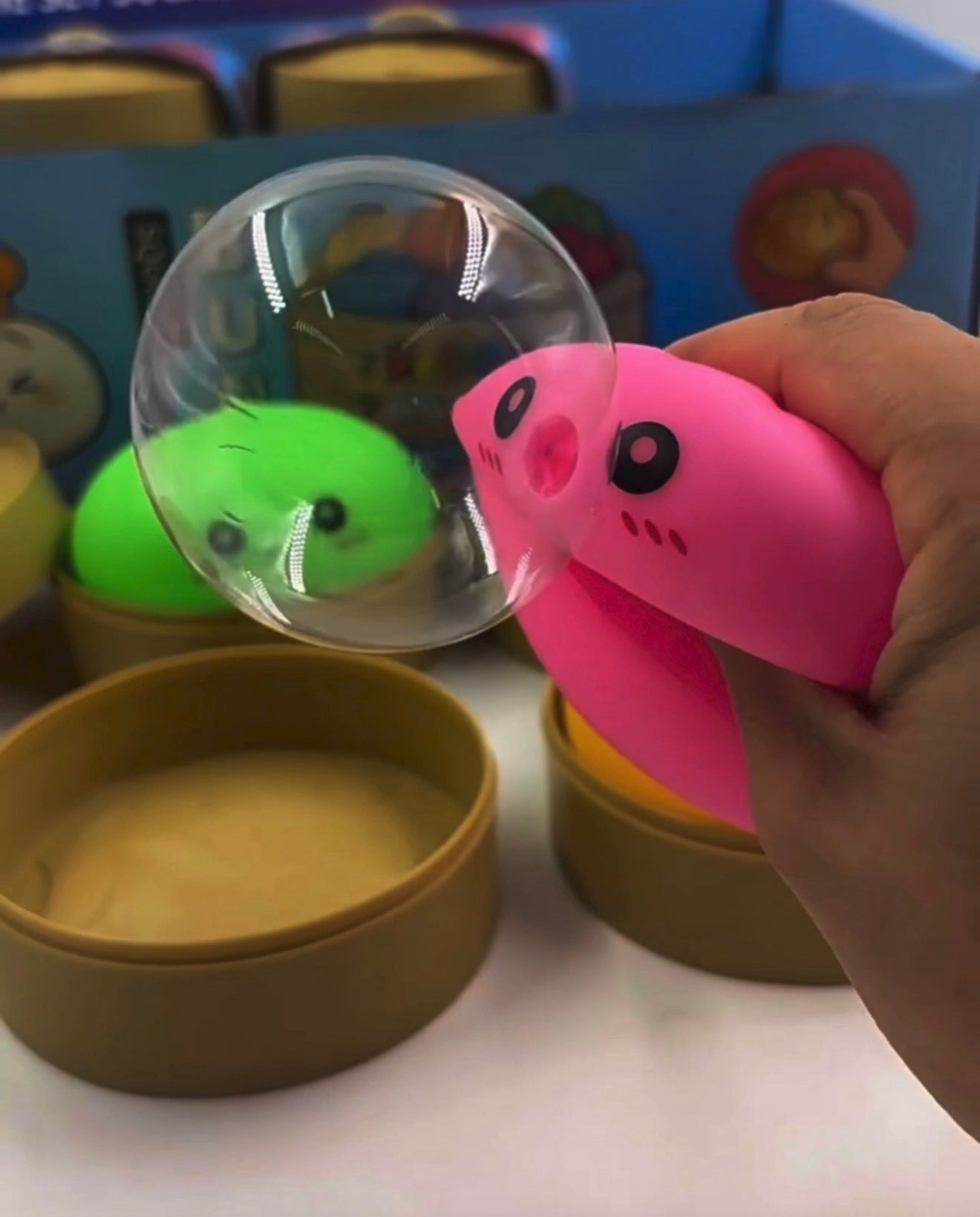 Bubble Dumpling Squishy Toy – Squeeze to Blow Bubble Stress Toy- Ships in 2 weeks